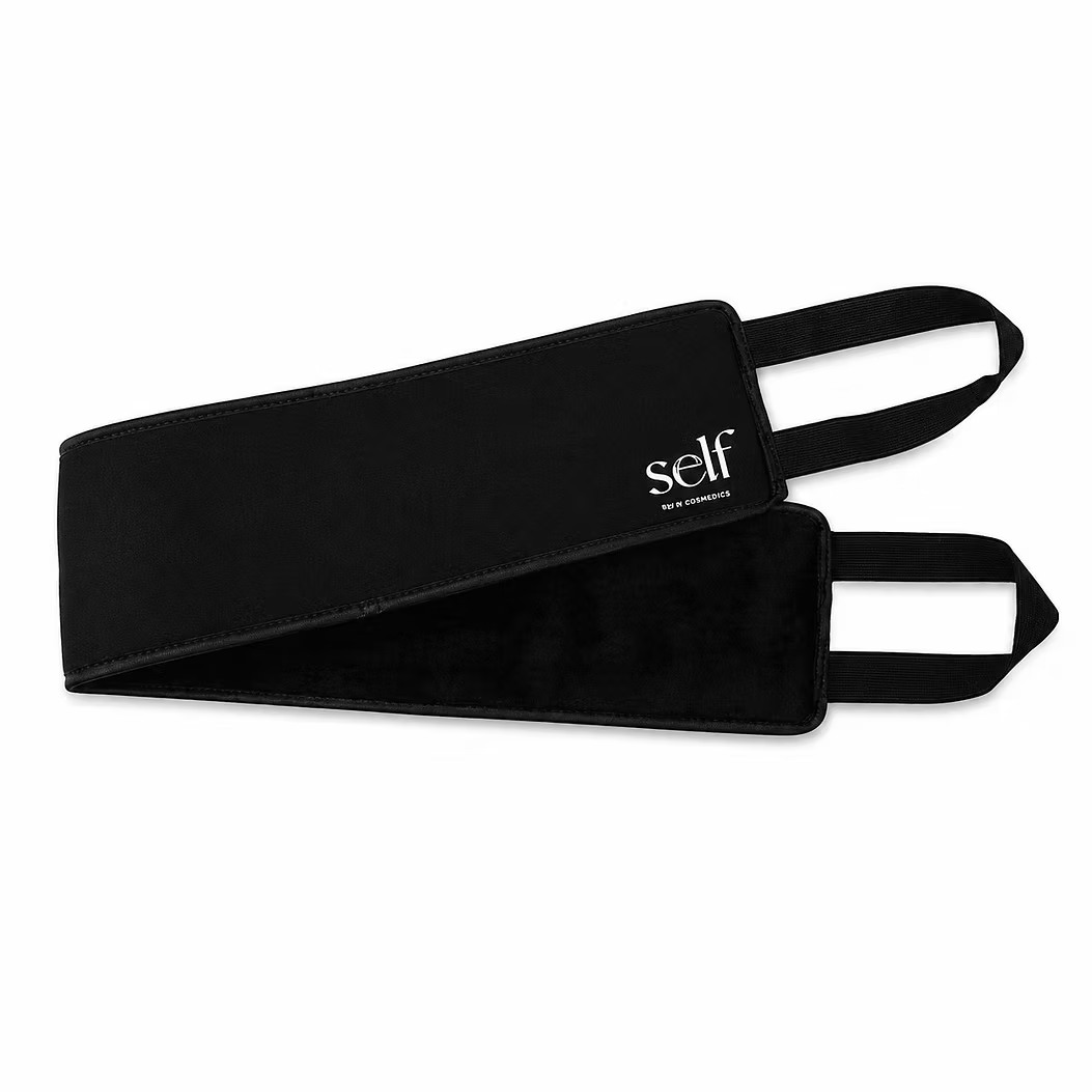 SELF Tan by O Cosmedics black velvet back tanning applicator with dual handles