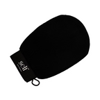SELF Tan by O Cosmedics Exfoliating Glove in black, designed for body exfoliation before self tanning.