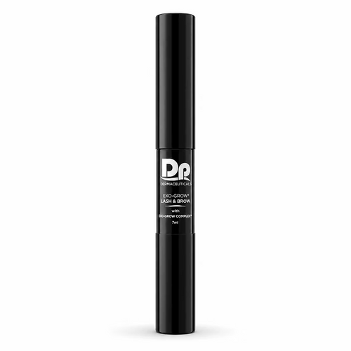 DP Dermaceuticals EXO-GROW Lash & Brow Serum 7ml black applicator tube on white background