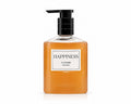 Ginger & Me Happiness Hand Wash 400ml in an amber-coloured pump bottle with black dispenser on a white background.