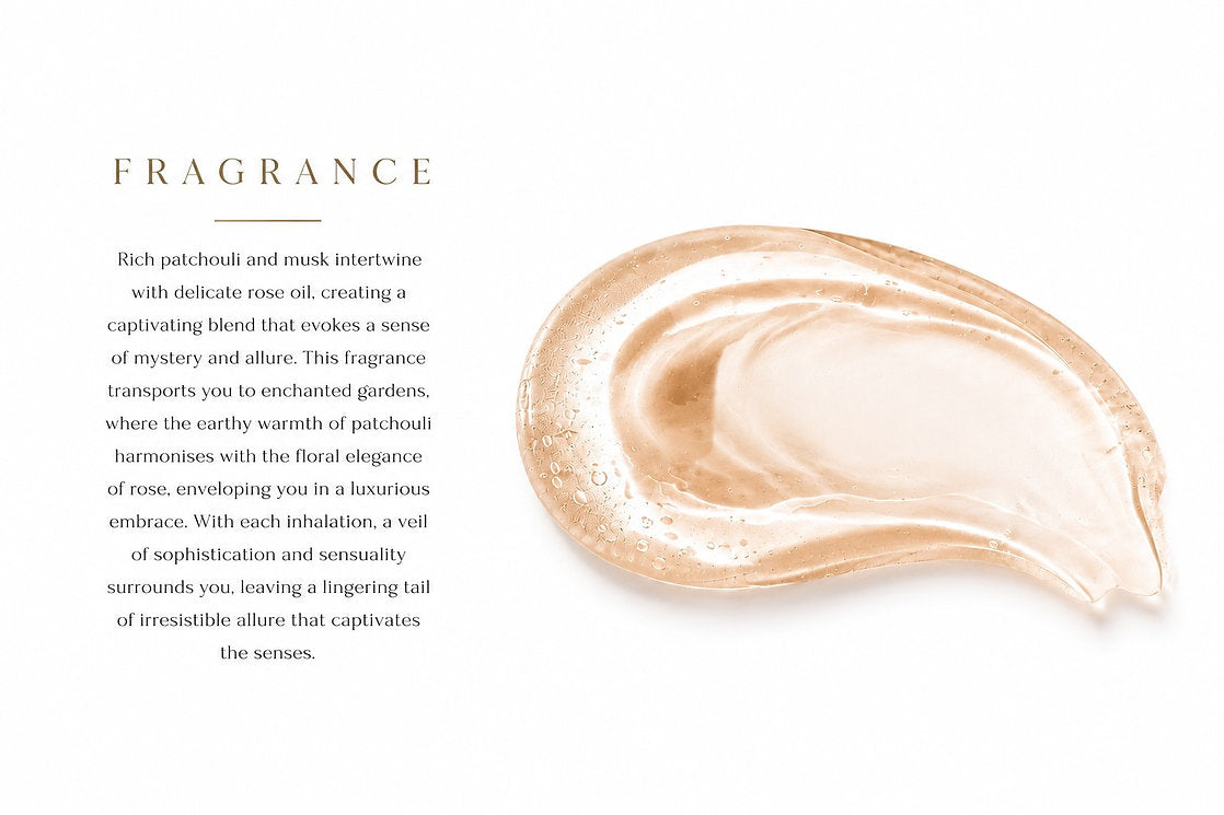 Ginger & Me Happiness Hand Wash fragrance information alongside a swirl of creamy peach-coloured product texture.