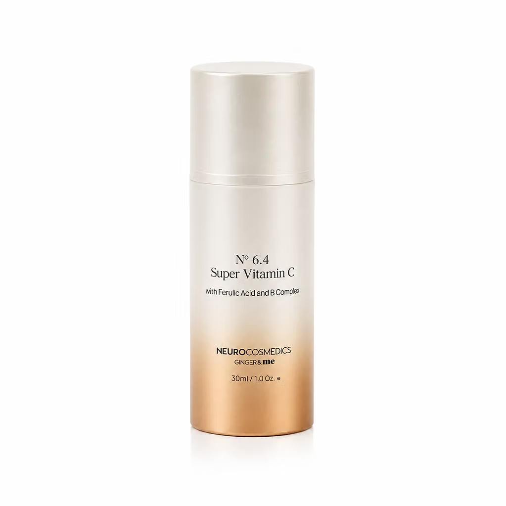 Ginger & Me Super Vitamin C Serum 30ml bottle with seven forms of vitamin C for radiant-looking skin