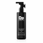 DP Dermaceuticals EXO-GROW Shampoo 300ml in black pump bottle, formulated with proteins, peptides and ceramides to support thinning hair and scalp health.