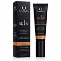 O Cosmedics 1SKIN Natural Fusion Treatment Foundation in Spice 500 shade, 30 mL tube with black product packaging, buildable coverage and natural finish.
