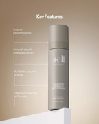 SELF Tan by O Cosmedics Tanning Body Oil 100ml with product features and benefits