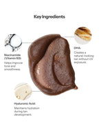 SELF Tan by O Cosmedics Ultra Dark Mousse chocolate-based formula and key ingredient benefits