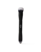 O Cosmedics 1SKIN The Ultimate Brush black dual-ended makeup brush with precision and fluffy bristles for seamless blending.
