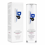 DP Dermaceuticals Vitamin Rich Repair 30ml moisturiser with retail packaging for skin nourishment and barrier support.