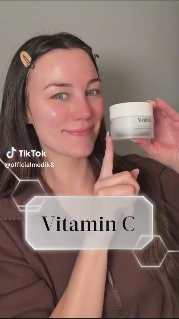 Medik8 C-Tetra Cream 50ml Vitamin C Radiance Cream featured in a skincare video showcasing the product and its brightening vitamin C benefits for radiant-looking skin.